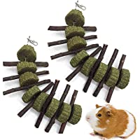 Los mejores  - 2 PCS Masticar Juguetes para Hámsters- Juguetes Animales Pequeños- Madera Natural Palos de Madera de Manzana-Dientes de…